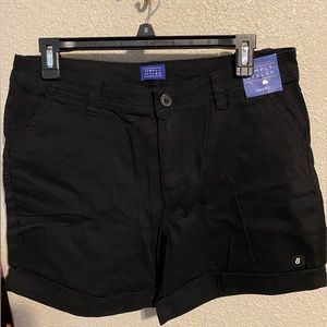 NWT Simply Styled Black Cuffed Shorts Size 8